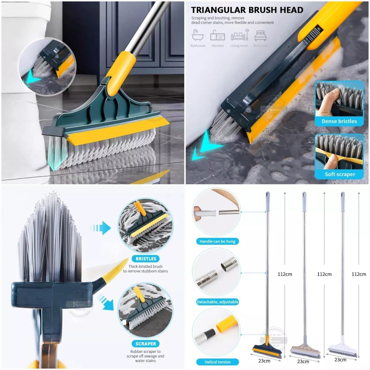 Broom Wiper 2-in-1 Dual Purpose Cleaning Tool