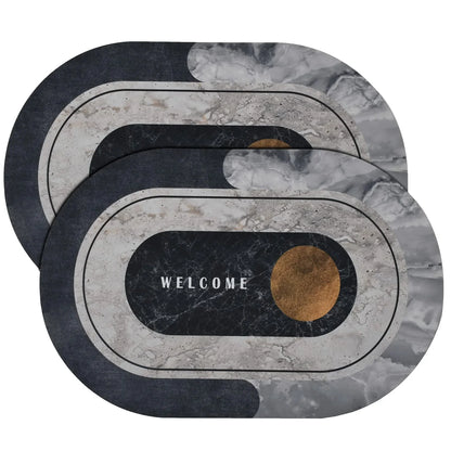 Bath Mat Super Absorbent Quick Drying Bathroom Rugs Non Slip Kitchen Entrance Doormat Modern Napa Skin Floor Mats Home Decor