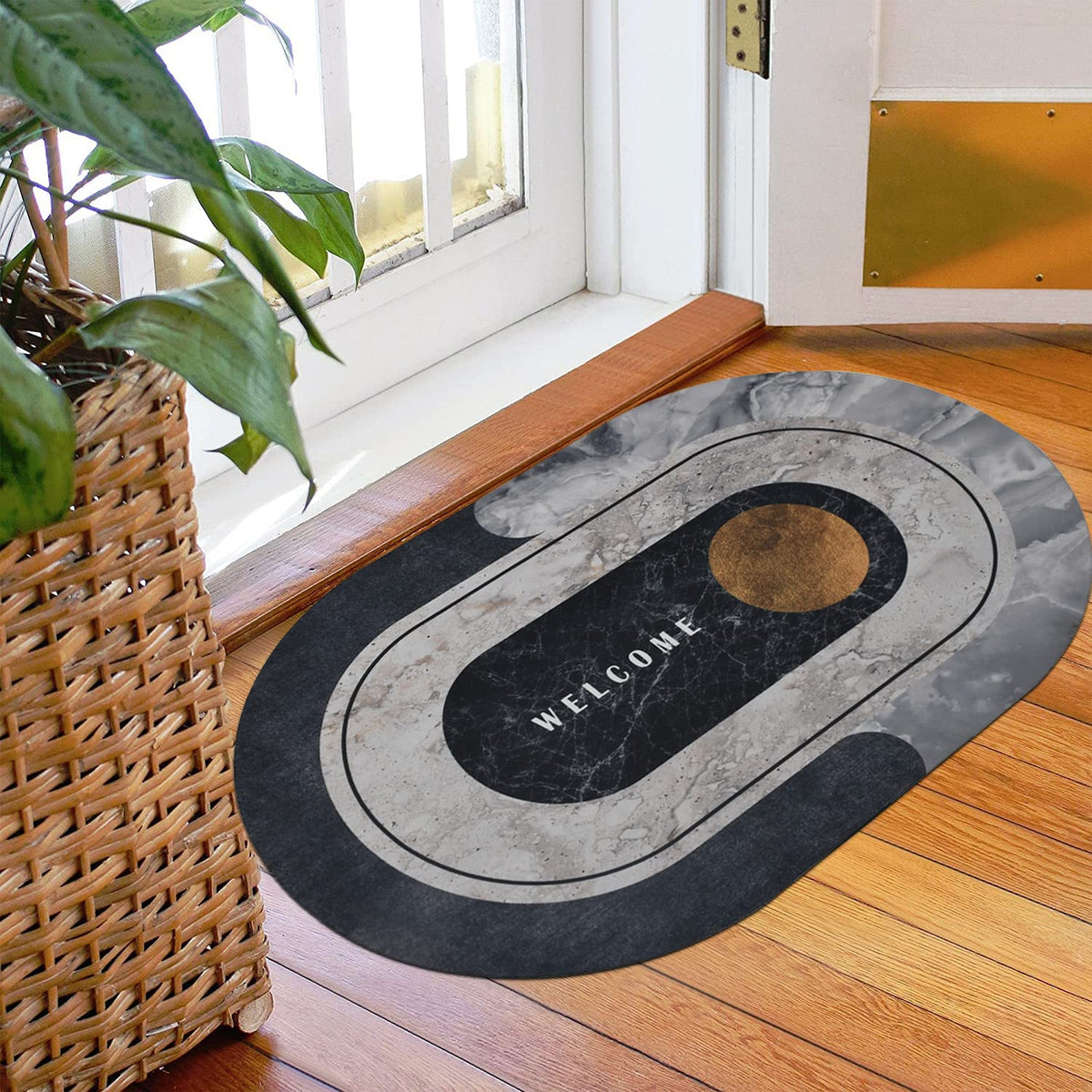Bath Mat Super Absorbent Quick Drying Bathroom Rugs Non Slip Kitchen Entrance Doormat Modern Napa Skin Floor Mats Home Decor