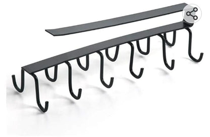 10 hooks Mug Cups Wine Glasses Storage