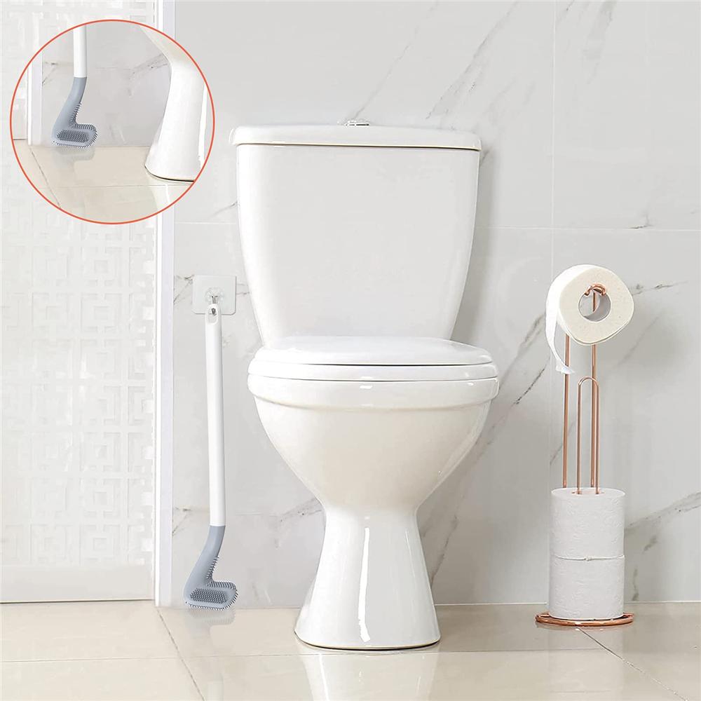 Long Handle Silicone Toilet Brush,