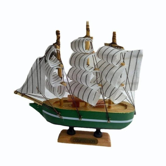 Wooden Sailing Boats Ship Model | Handcrafted Boat Home Decoration - Large