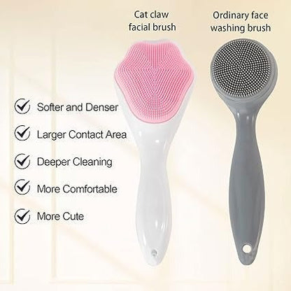 1 PCs Silicone Face Scrubber Exfoliating Brush, Manual Handheld Massager ,