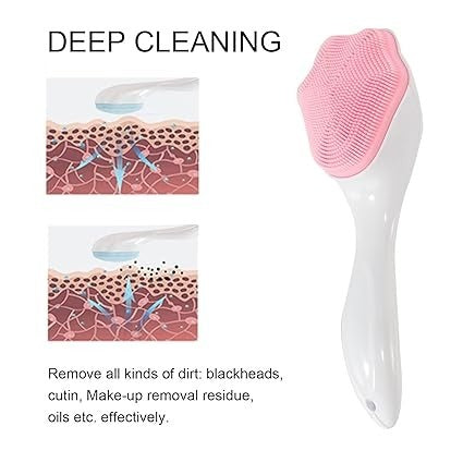 1 PCs Silicone Face Scrubber Exfoliating Brush, Manual Handheld Massager ,
