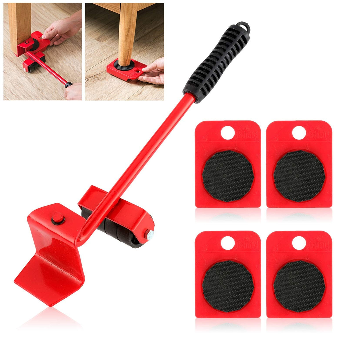 Furniture Lifter Mover Tool Set – Heavy-Duty Furniture Moving Rollers