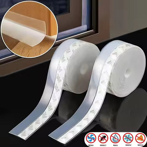 Silicone Door Draft Stopper & Window Seal Strip | Weatherproof,