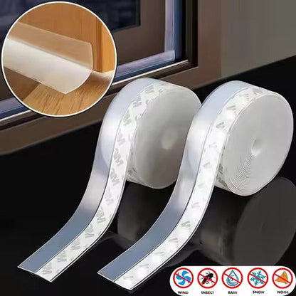 Silicone Door Draft Stopper & Window Seal Strip | Weatherproof,