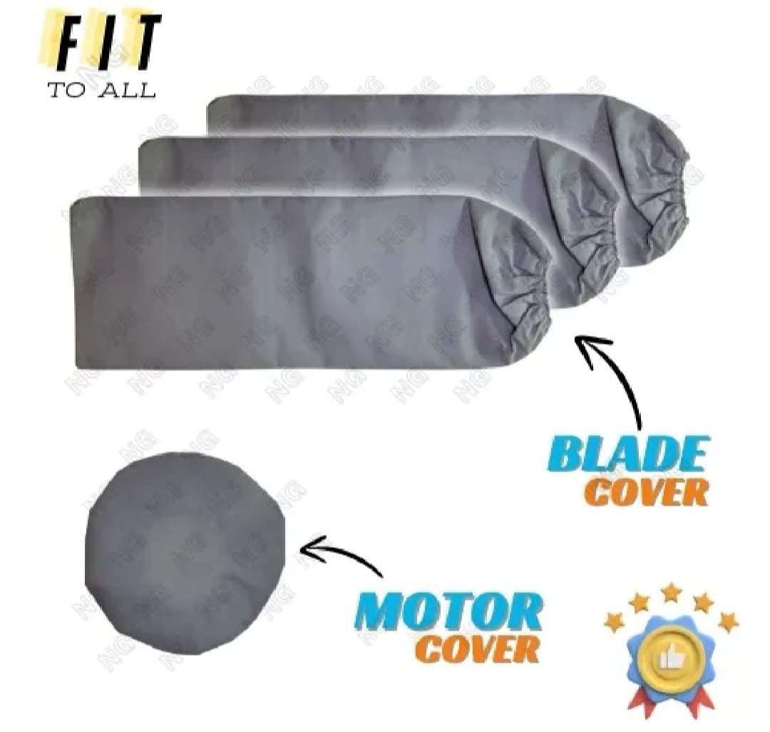Universal Ceiling Fan Blade & Motor Cover Set – Dustproof, Washable