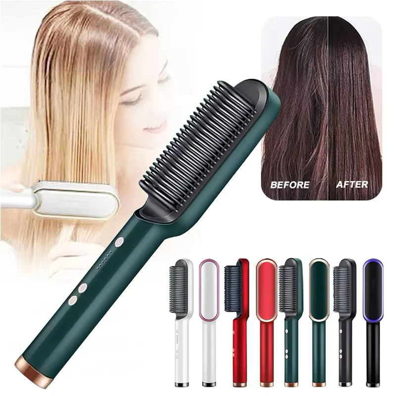 909 Hair Straightener Brush – Fast Heating, Smooth Styling, And Easy-To-Use