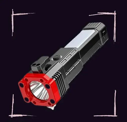 High-Power LED Torch Light Rechargeable Flashlight With Multifunctional