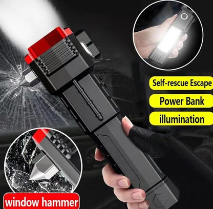 High-Power LED Torch Light Rechargeable Flashlight With Multifunctional