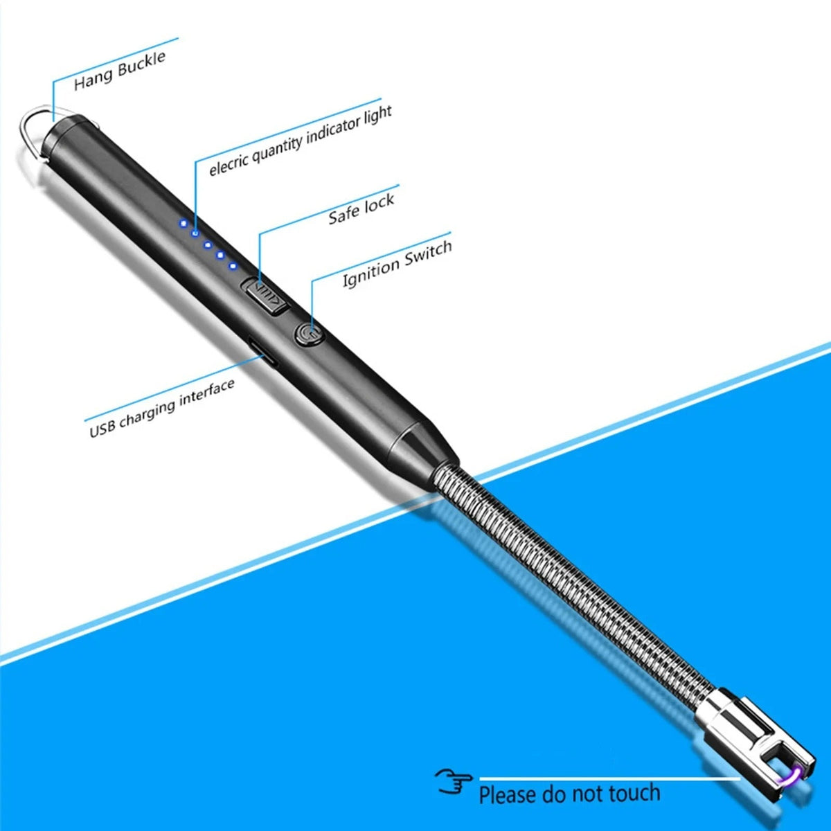 360° Outdoor Kitchen Lighter Usb Rechargeable
