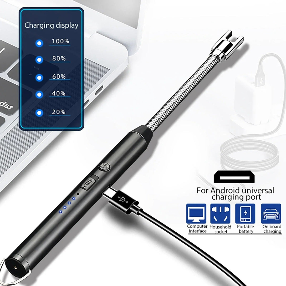 360° Outdoor Kitchen Lighter Usb Rechargeable
