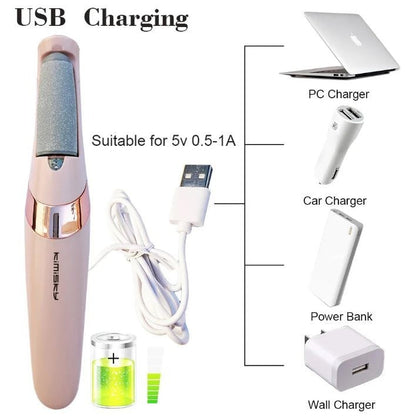 Rechargeable Electric Pedi Foot Filer – Powerful Callus Remover for Cracked Heels & Dead Skin | Smooth, Soft & Salon-Quality Feet at Home