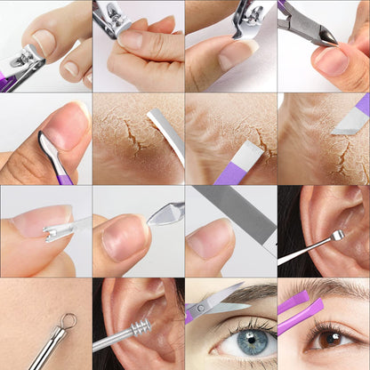 16-in-1 Stainless Steel Manicure & Pedicure Kit – Complete Nail & Grooming Set