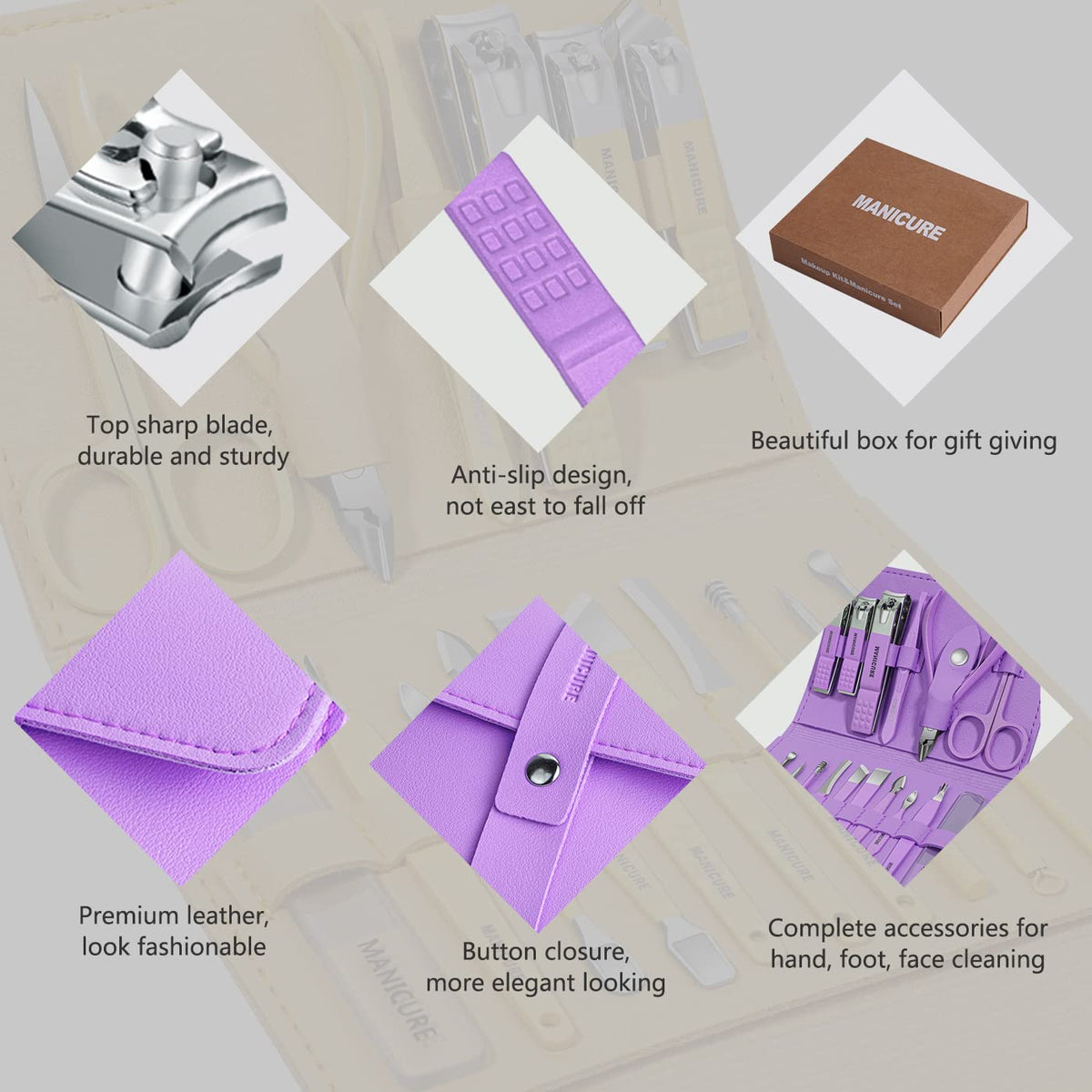 16-in-1 Stainless Steel Manicure & Pedicure Kit – Complete Nail & Grooming Set