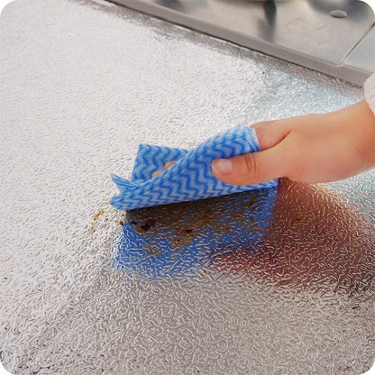 Self-Adhesive Kitchen Oil-Proof Sticker Roll | Waterproof Aluminium Foil Sheet | DIY Wallpaper