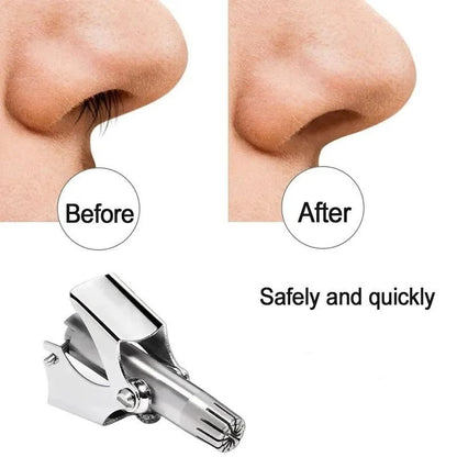 Stainless Steel Manual Nose Hair Trimmer – Safe & Precise Grooming