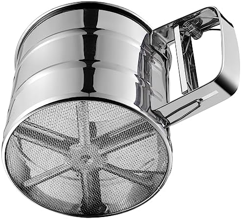 Flour Sifter, Stainless Steel Sifter for Baking,
