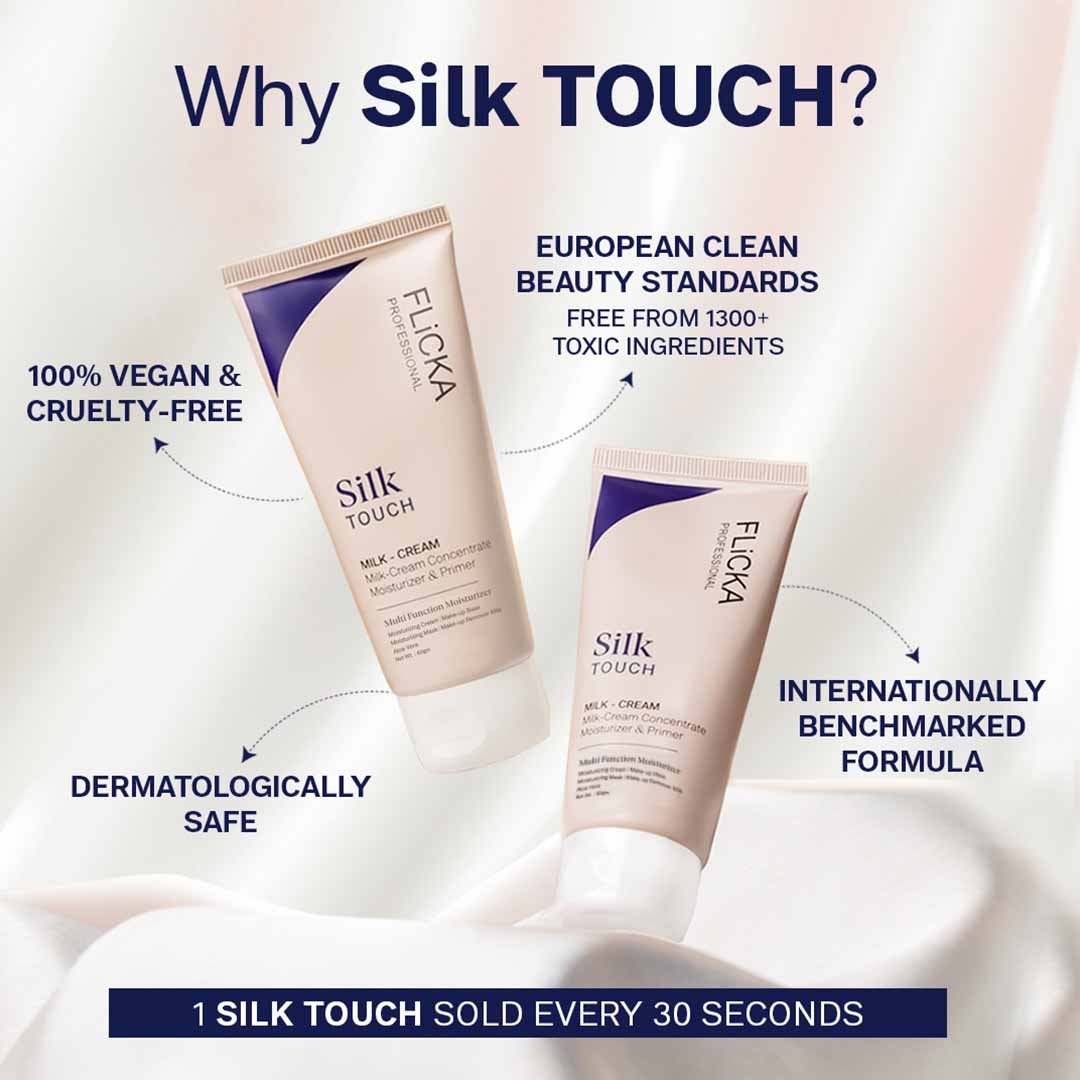 FLiCKA Silk Touch 3-in-1 Moisturizer & Primer – Lightweight Hydration, 120g